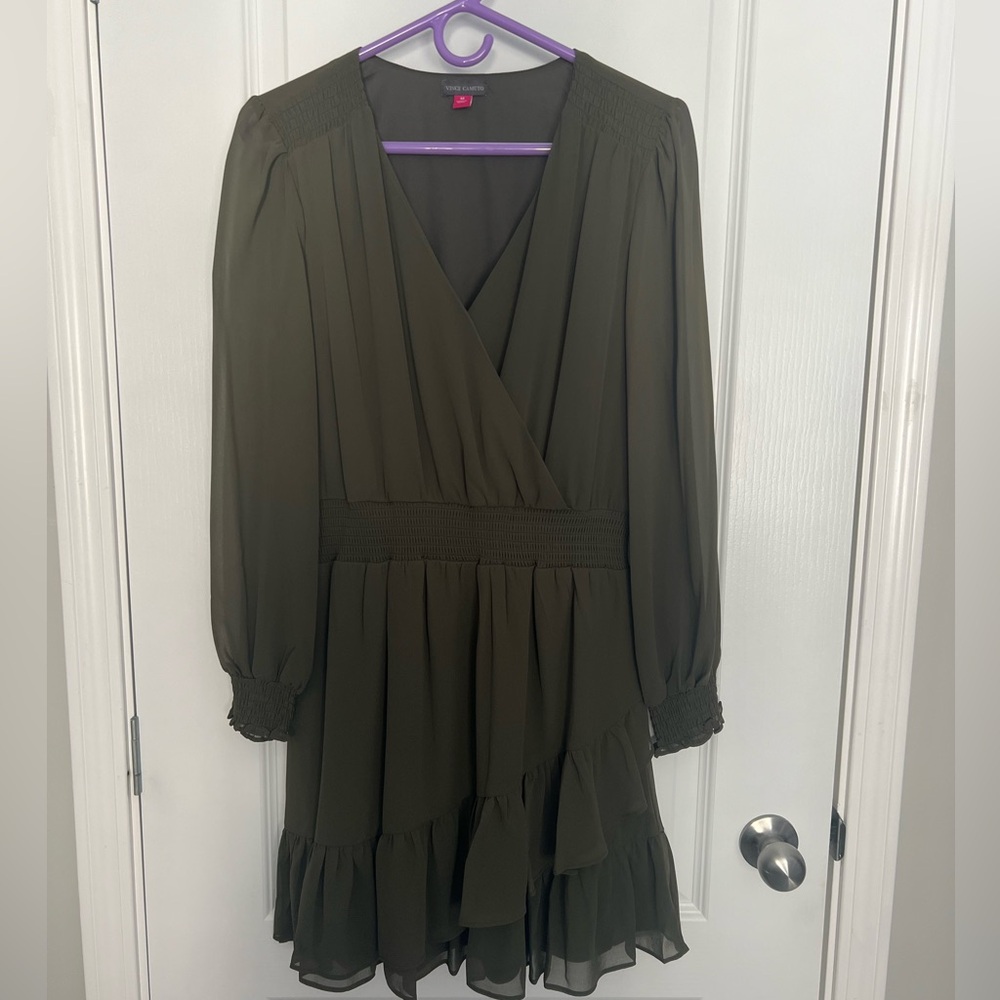 Vince Camaro Elegant Olive Green Women's Dress